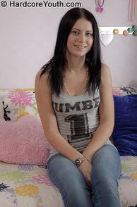 Raven Hair Non Nude Teen Sitting On Bed